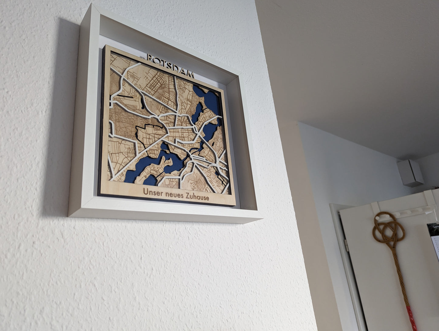3D-Stadtplan aus Holz als Wandbild | Karte Kunst Geschenk Personalisierbar