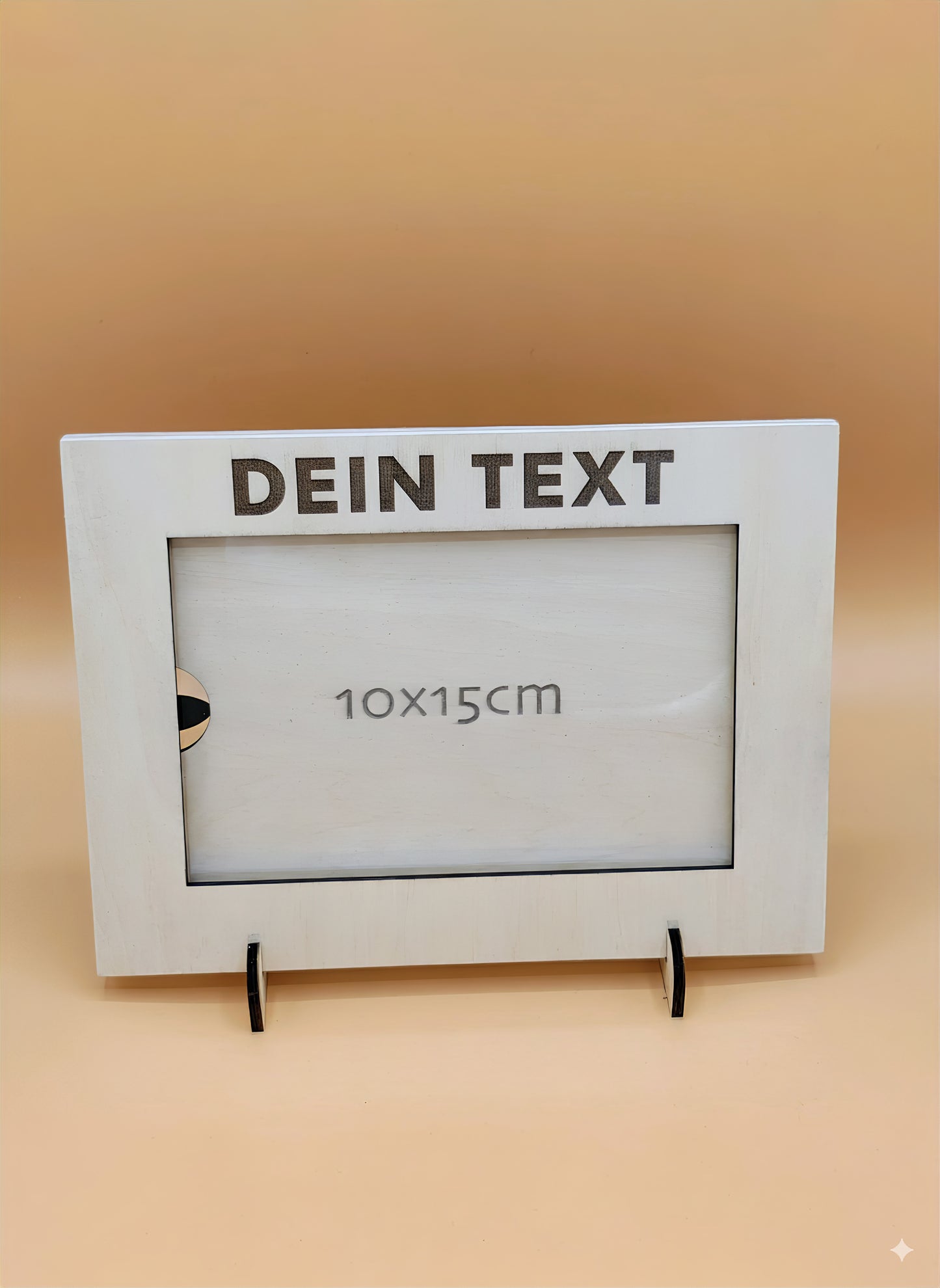Personalisierter Bilderrahmen aus Holz mit Wunschtext | Gravierter Fotorahmen Geschenk zum Muttertag, Wanddeko, Fotos stilvoll präsentieren