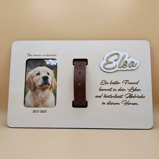 Personalisierte Haustier-Gedenkplatte | Hundetrauer, Fotogravur, Name, Lebensdaten, individueller Spruch, Hundebesitzer Geschenk
