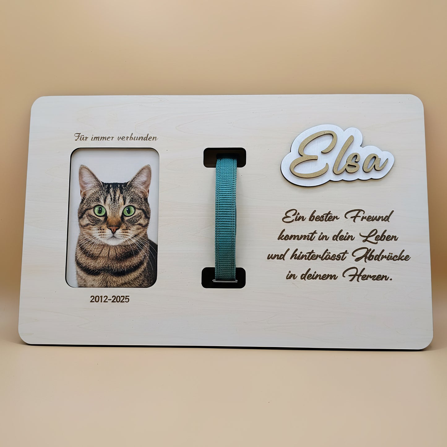 Personalisierte Haustier-Gedenkplatte | Hundetrauer, Fotogravur, Name, Lebensdaten, individueller Spruch, Hundebesitzer Geschenk