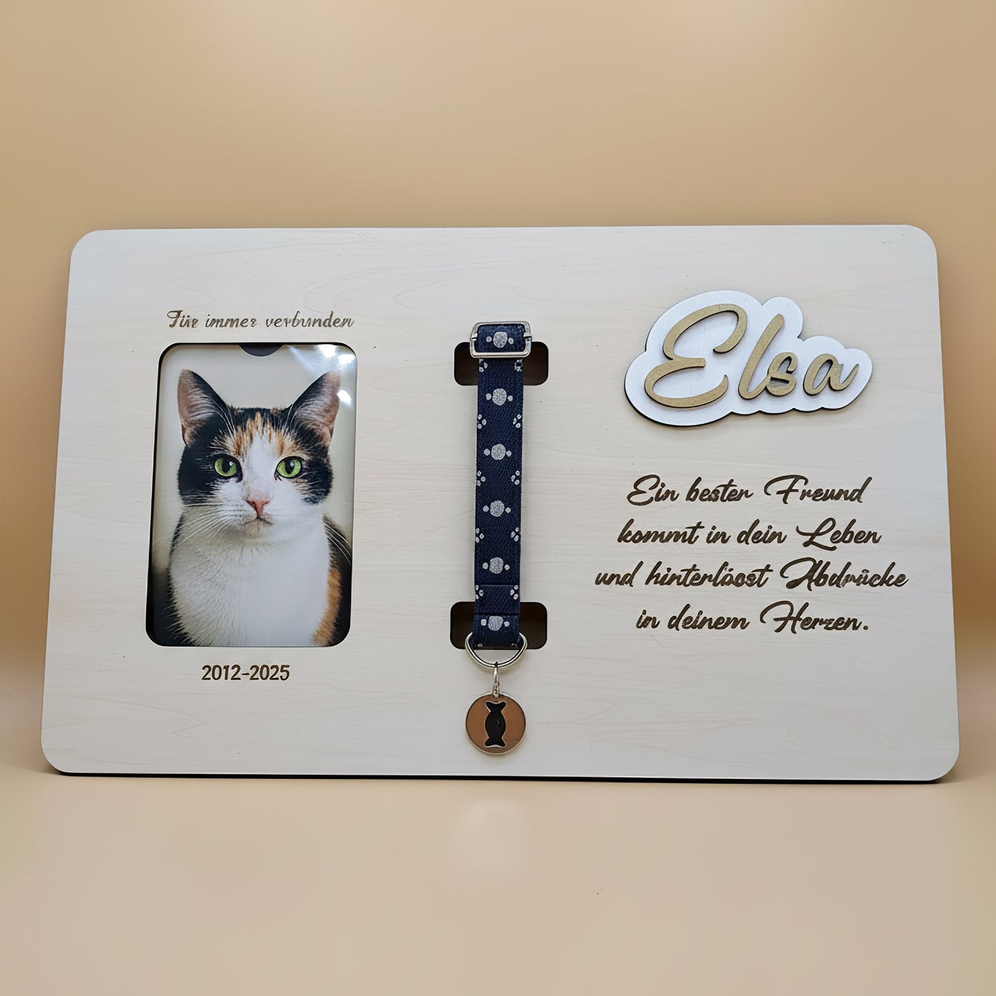 Personalisierte Haustier-Gedenkplatte | Hundetrauer, Fotogravur, Name, Lebensdaten, individueller Spruch, Hundebesitzer Geschenk