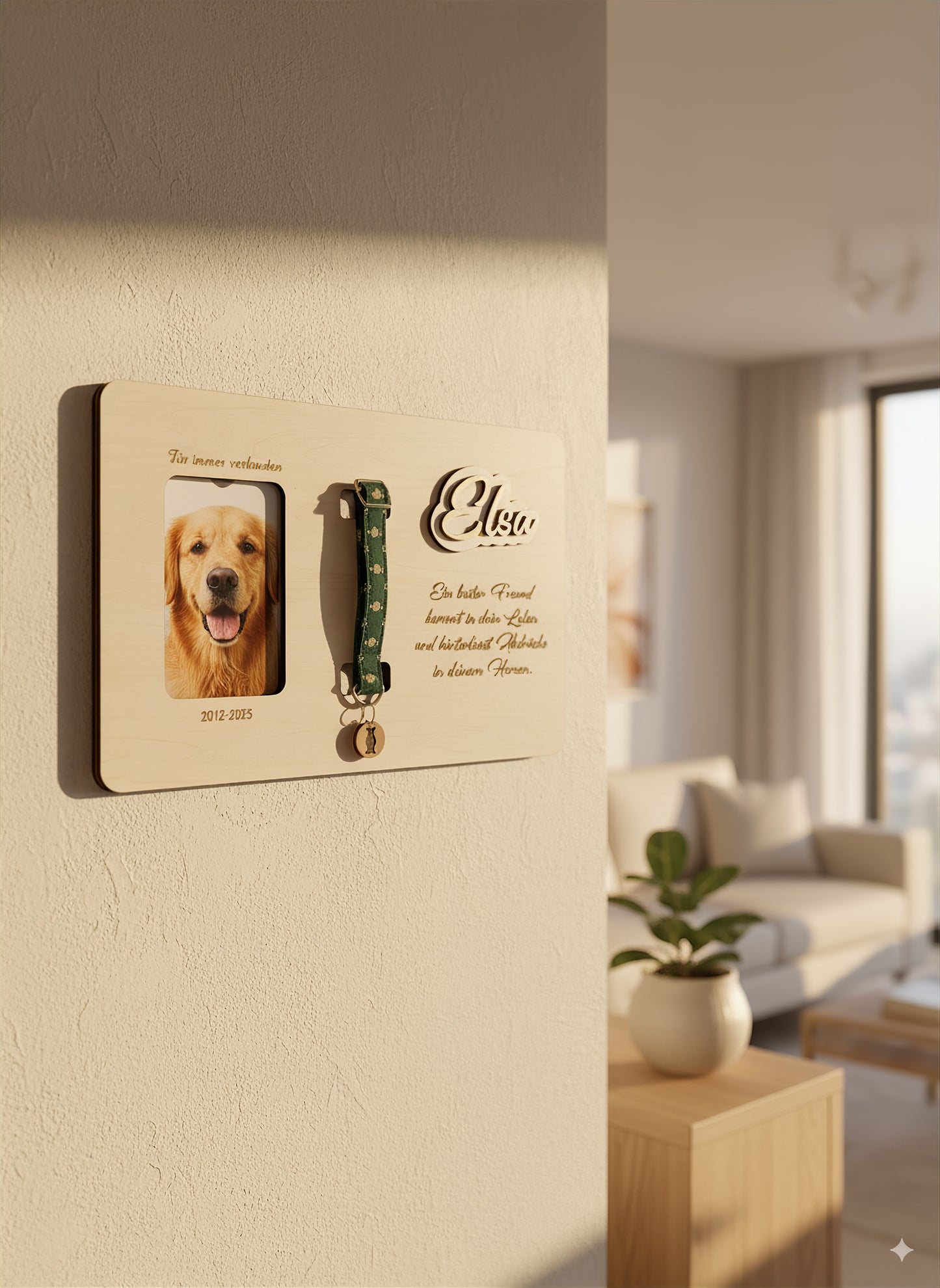 Personalisierte Haustier-Gedenkplatte | Hundetrauer, Fotogravur, Name, Lebensdaten, individueller Spruch, Hundebesitzer Geschenk