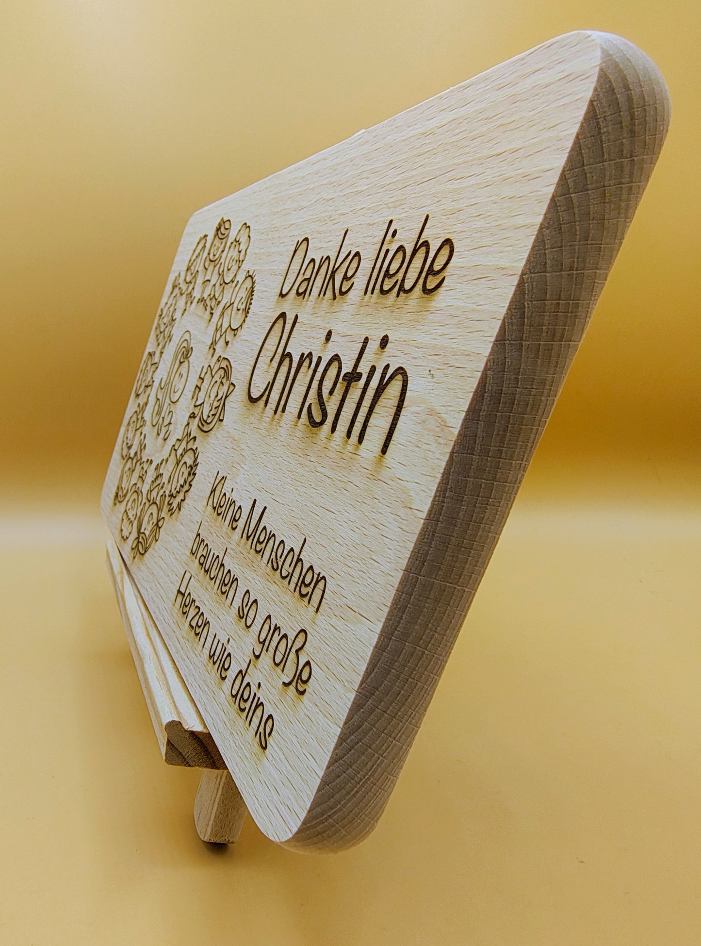 Frühstücksbrett personalisiertes Holzbrett mit Gravur, Geschenk zum Geburtstag, Muttertag, Weihnachten, Erzieher Abschied, Schneidebrett