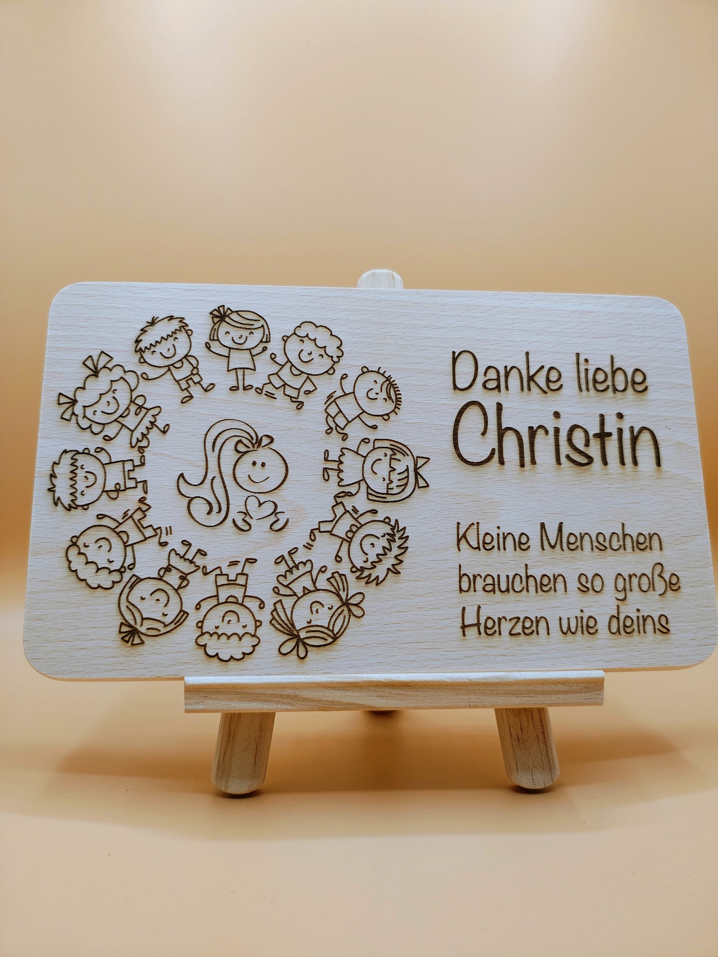 Frühstücksbrett personalisiertes Holzbrett mit Gravur, Geschenk zum Geburtstag, Muttertag, Weihnachten, Erzieher Abschied, Schneidebrett