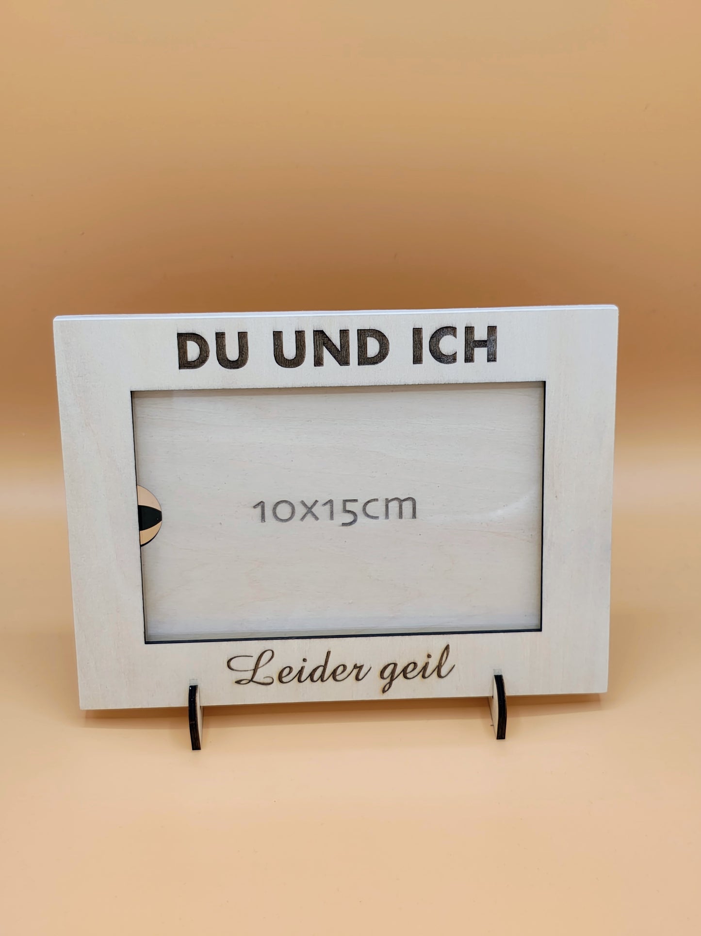 Personalisierter Bilderrahmen aus Holz mit Wunschtext | Gravierter Fotorahmen Geschenk zum Muttertag, Wanddeko, Fotos stilvoll präsentieren