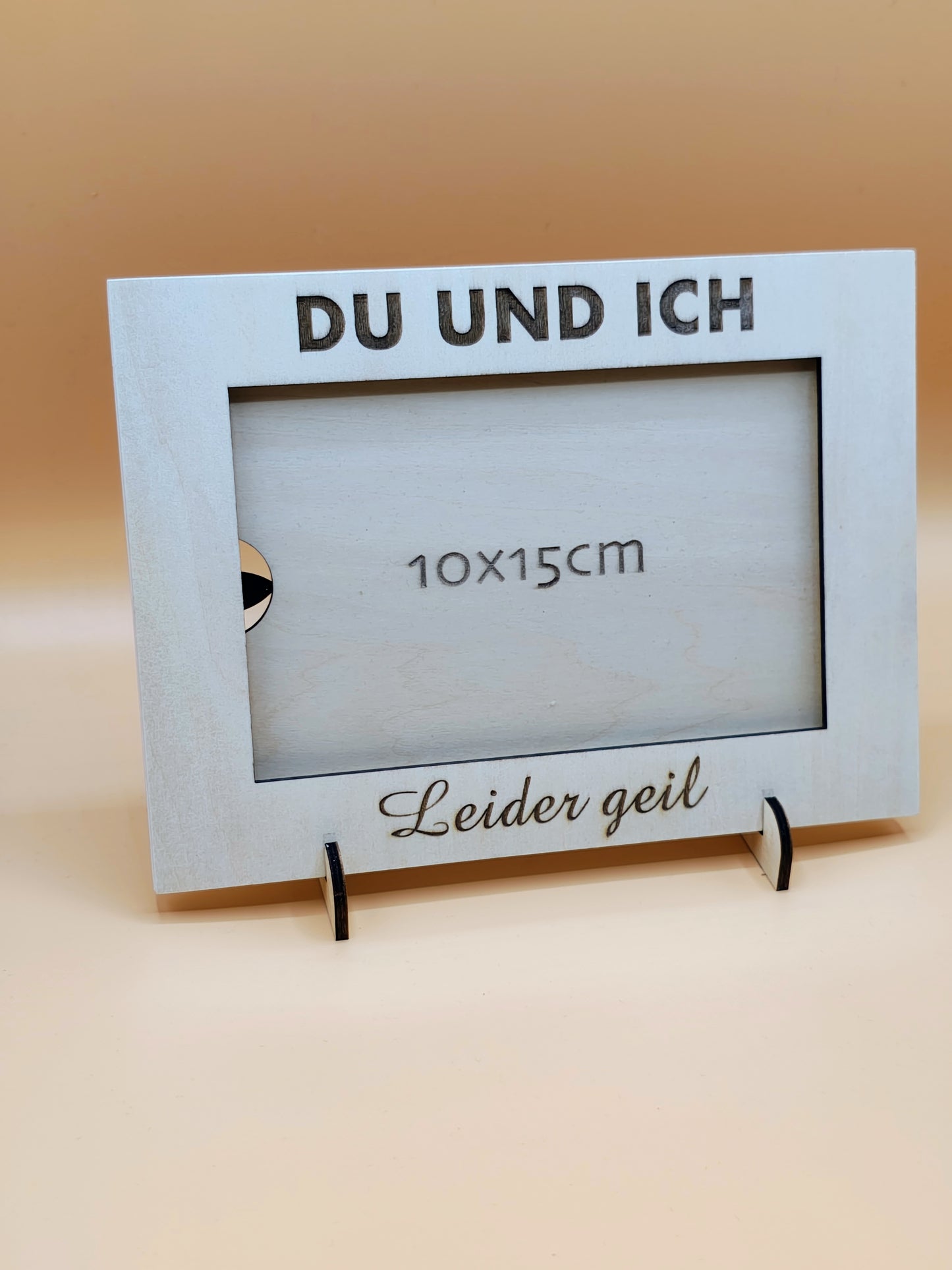 Personalisierter Bilderrahmen aus Holz mit Wunschtext | Gravierter Fotorahmen Geschenk zum Muttertag, Wanddeko, Fotos stilvoll präsentieren