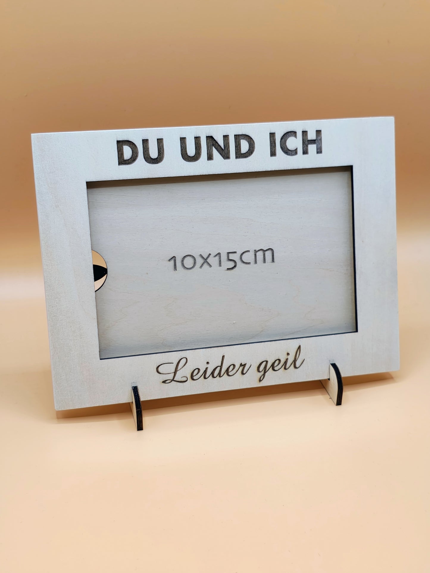 Personalisierter Bilderrahmen aus Holz mit Wunschtext | Gravierter Fotorahmen Geschenk zum Muttertag, Wanddeko, Fotos stilvoll präsentieren