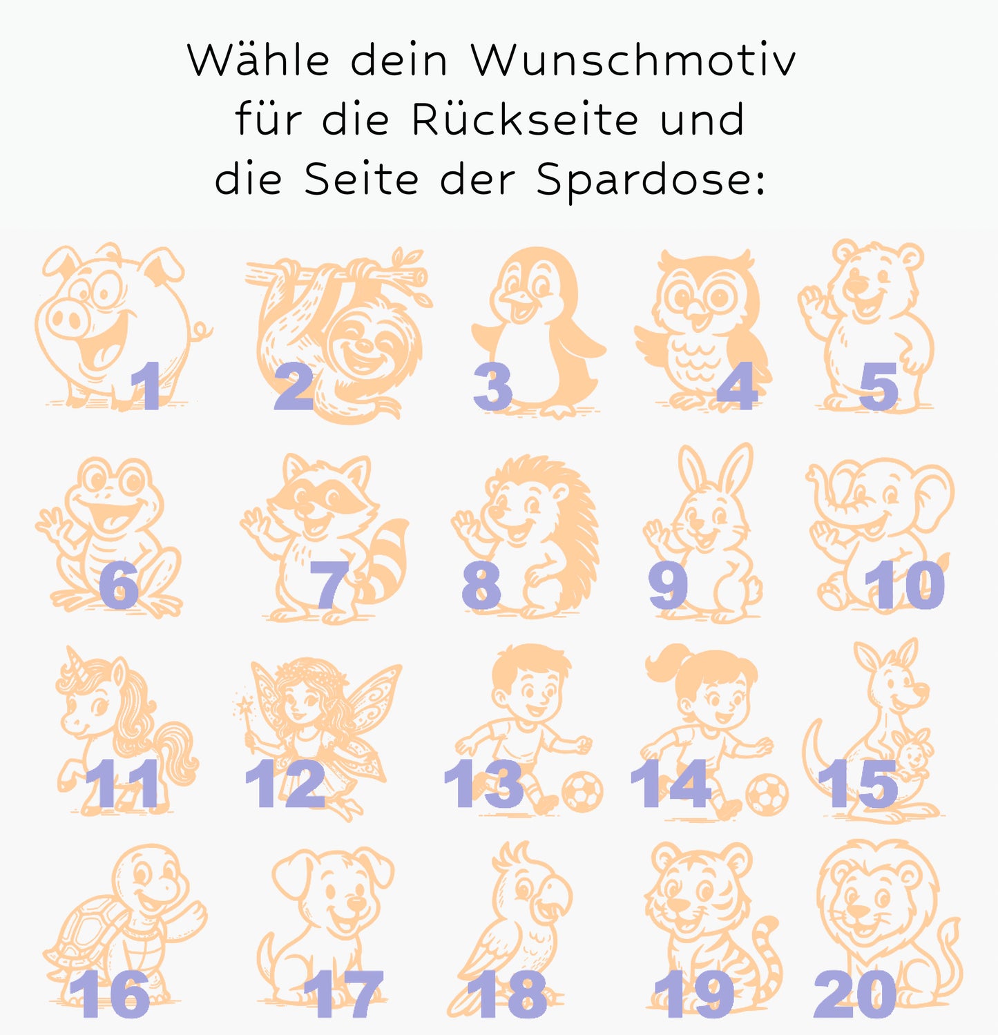 Personalisierte Spardose für Kinder | Holz-Sparbüchse mit Namen, Wunschmotiv, durchsichtigem Fenster und Montessori-Design | Geschenkidee